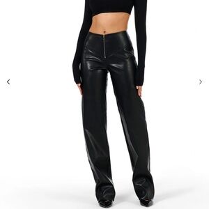 Faux pleather pants